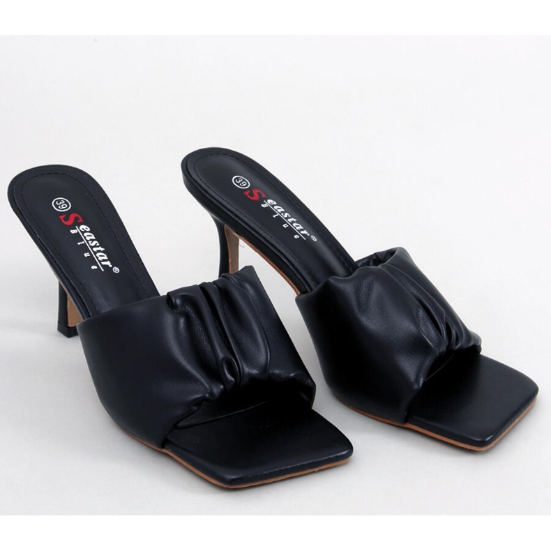 Seastar Devon crne sandale na stiletto petu crna 1