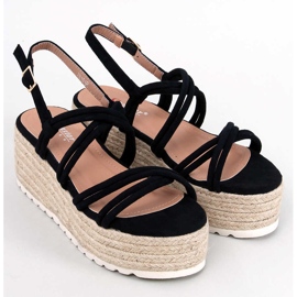 Seastar Altman Crne espadrile na klin crna 1