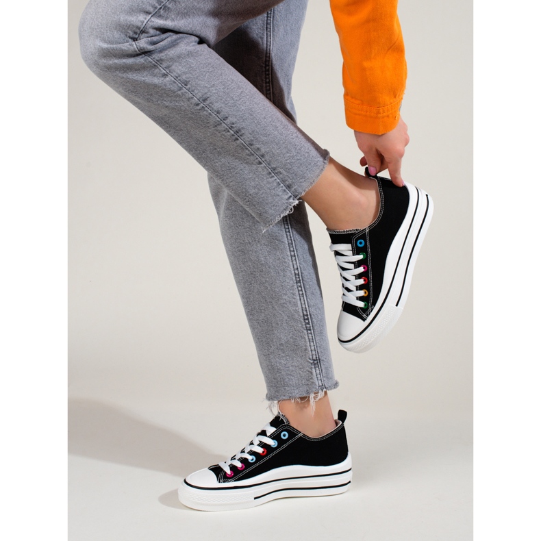 Ženske tenisice s platformom Shelovet crne crna 2