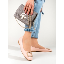 Ženske lakirane balerinke s četvrtastim vrhom Shelovet ružičaste boje ružičasta 1