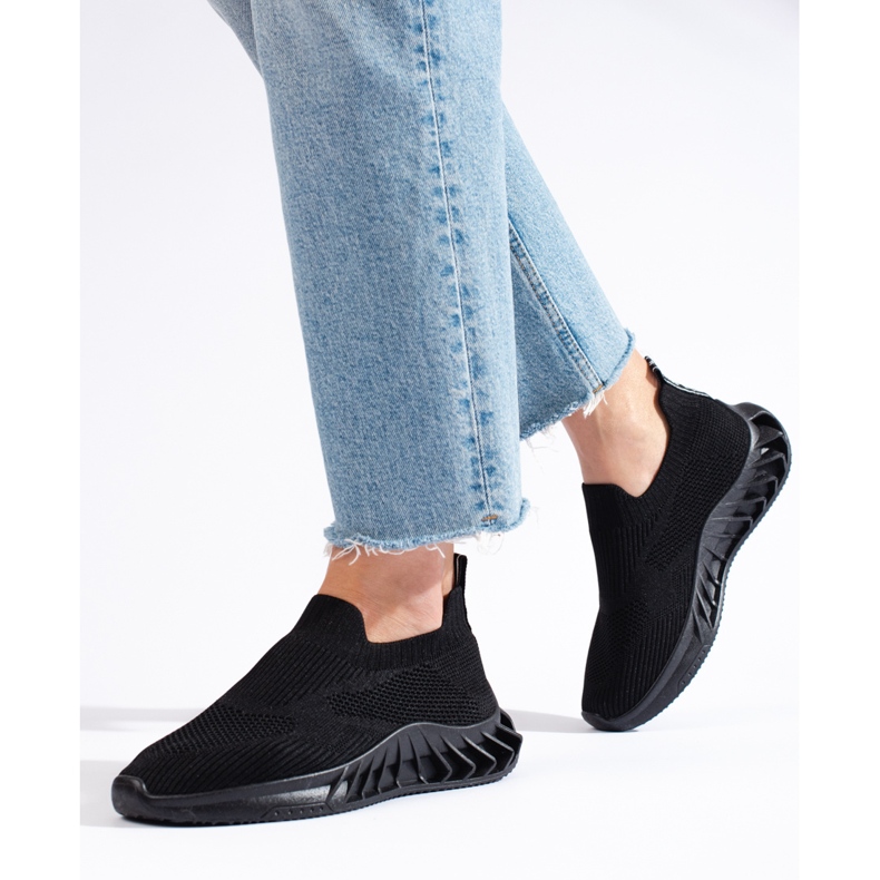 Shelovet crne sportske cipele od tekstila crno 2