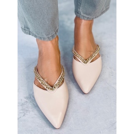 Seastar Papuče s lančićem Monata Bež 1