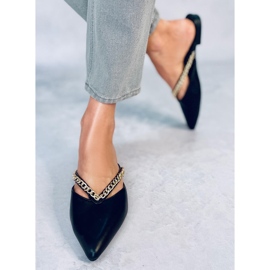 Seastar Monata Crne papuče s lancem crno 1