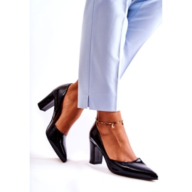 Alberto Violli Ženske lakirane pumpe na crnom postu 2