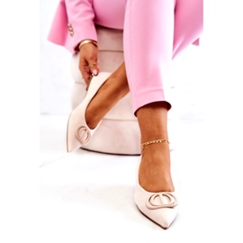 Ženske sukne balerine laganim prosjakom bež 4