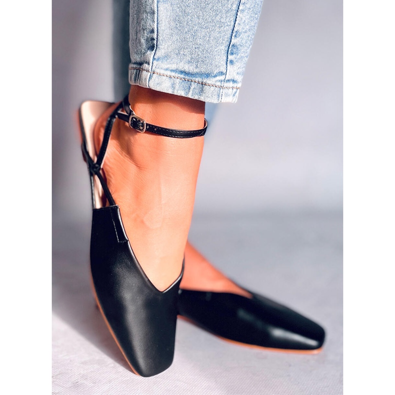 BM Balerinke s otvorenom petom Gianna Black crna 1