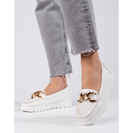 W. Potocki Mokasine na debelom potplatu s lancem Potocki bijele boje bijela 1