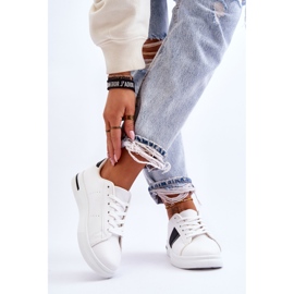 PG1 Ženske sportske cipele s platformom bijeli i crni Soris bijela 2