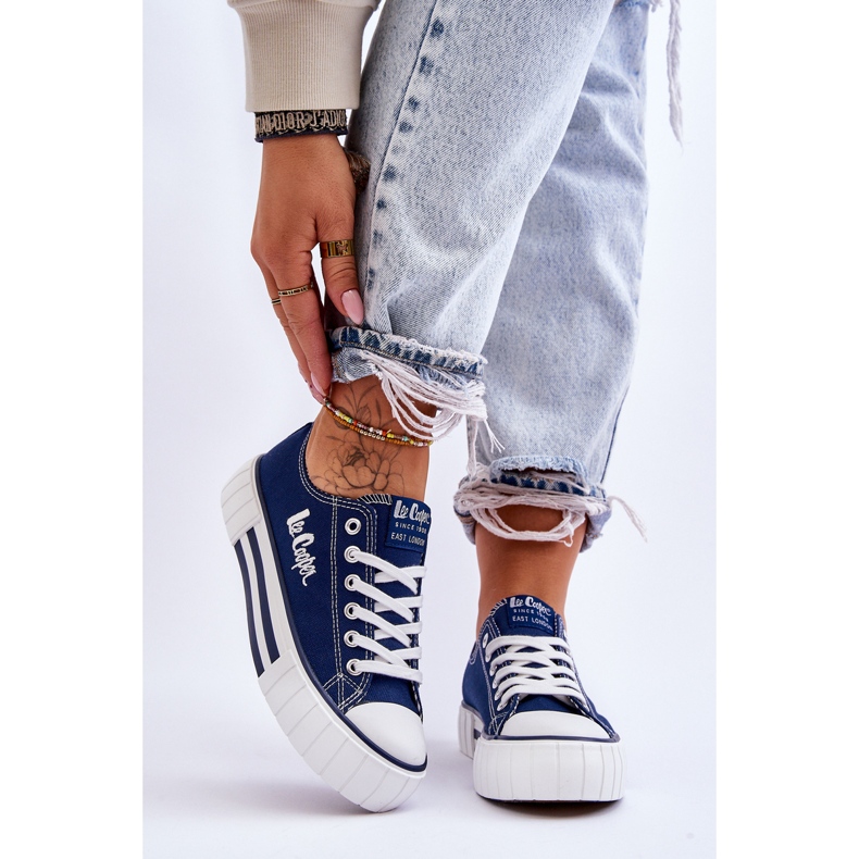 Ženske tenisice na platformu Lee Cooper LCW-23-31-1803L tamnoplave plava 1