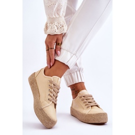 Moderne pletene tenisice Lee Cooper LCW-23-31-1795L bež 2