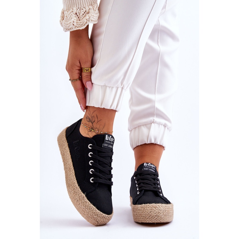 Moderne pletene tenisice Lee Cooper LCW-23-31-1797L crne crno 1