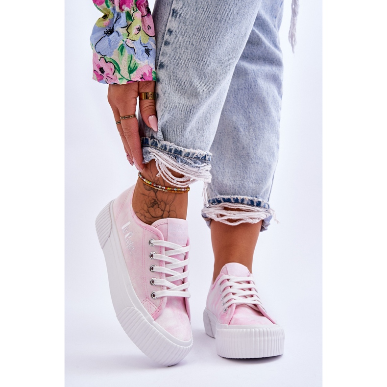 Tenisice s platformom Lee Cooper LCW-23-31-1781L Pink ružičasta 1