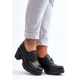 Lemar Elegantni brogovi na petu s crnim Harmell ukrasom crno 1