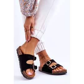 Ženske nazuvane sandale na plutenom potplatu crna Cortina 2
