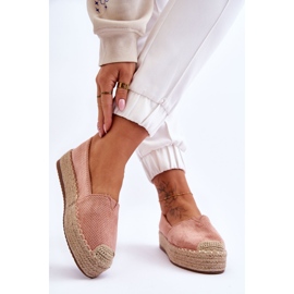 PM1 Espadrile na slamnatoj platformi Pink Highway ružičasta 2
