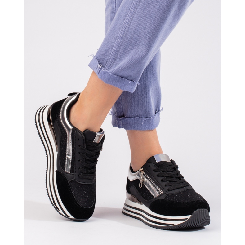 Crne tenisice na platformi Shelovet crno 2