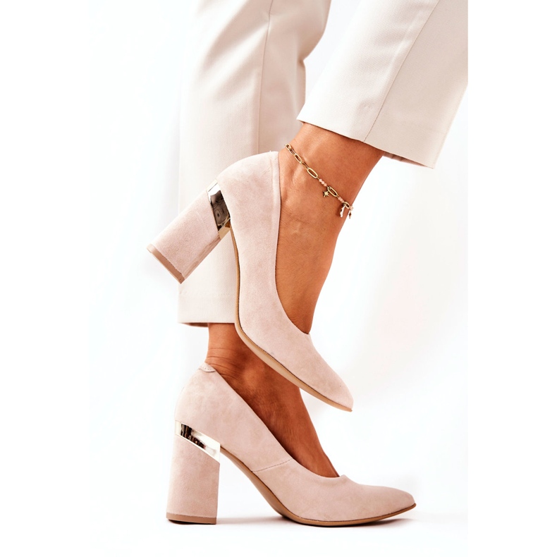 Lewski Shoes Suede pumpe Lewski 3117 bež 2