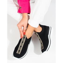 Ženske lagane sportske cipele na platformi Shelovet crna 2