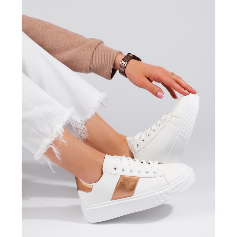 Bijele ženske tenisice na platformi Shelovet bijela 2