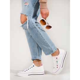 Ženske tenisice s platformom Shelovet bijele bijela 1