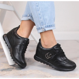 Ženske sportske cipele sa skrivenim klinom crne Jezzi ASA170-11 crna 1