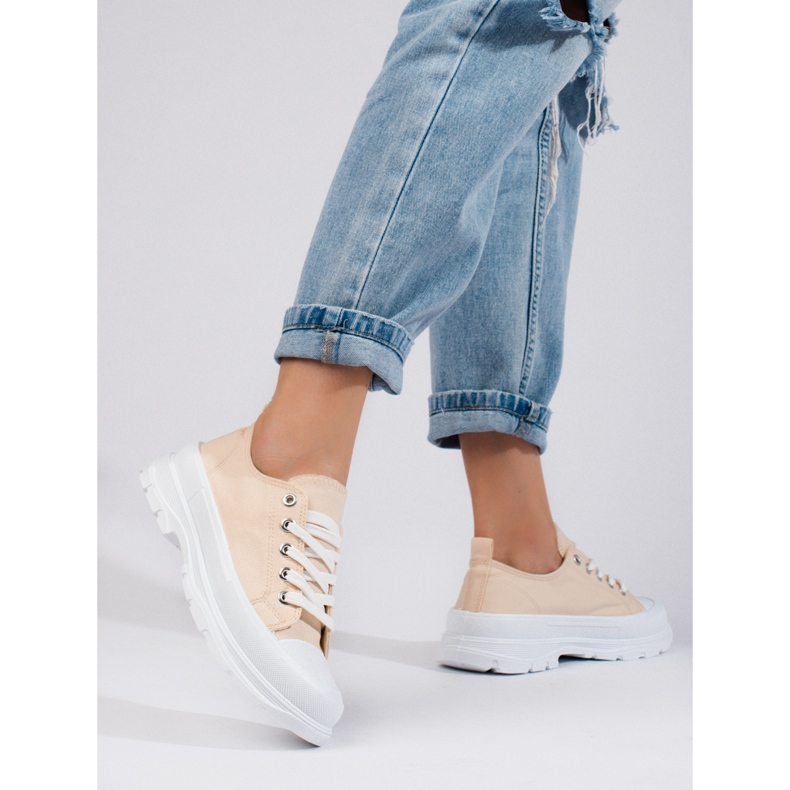 Ženske tenisice s platformom Shelovet bež 1