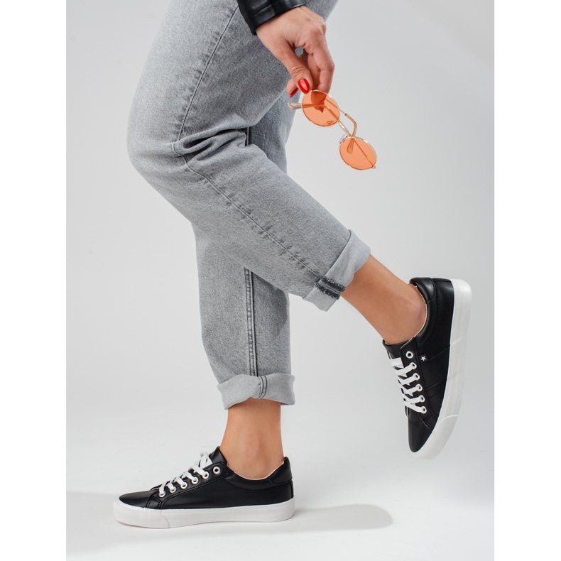 Klasične ženske tenisice Vinceza crne boje crna 2