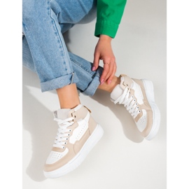 Ženske visoke tenisice Shelovet bež i bijele boje 1