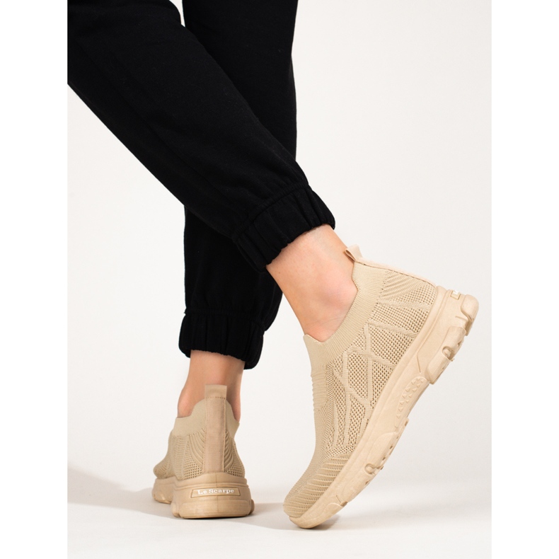 Ženske smeđe tekstilne sportske cipele Shelovet smeđa 1