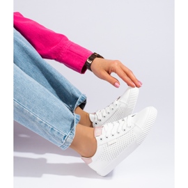Bijele ženske ažur tenisice Big Star HH274073 bijela 2