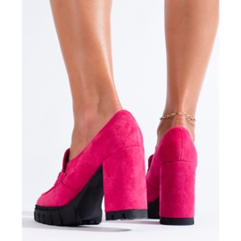 Vinceza Pink cipele s visokom petom od brušene kože iz Vinceze ružičasta 3