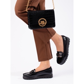 W. Potocki Lakirane ženske mokasine Potocki crne crna 2