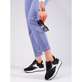 Ženske crne sportske cipele Shelovet s visokom platformom crno 1