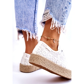 Big Star Ženske tenisice s platformom s velikim zvijezdama LL274199 Bijele bijela 4