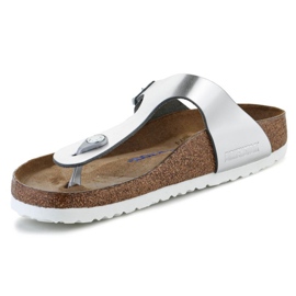 Brinkenstock Birkenstock Giizeh srebrne japanke W 1003675 srebro 1