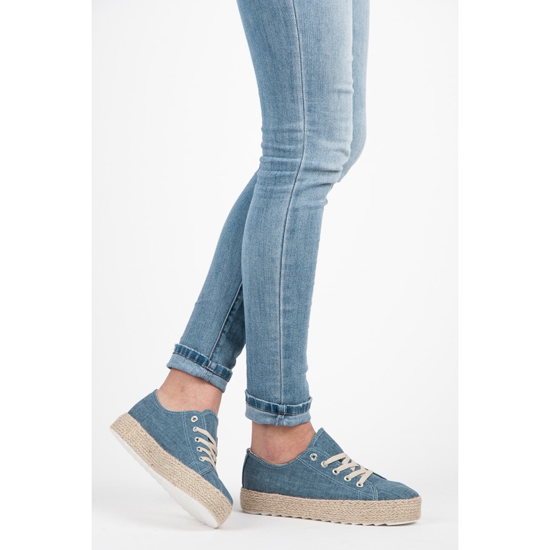 Kylie Espadrile na platformi plava 2