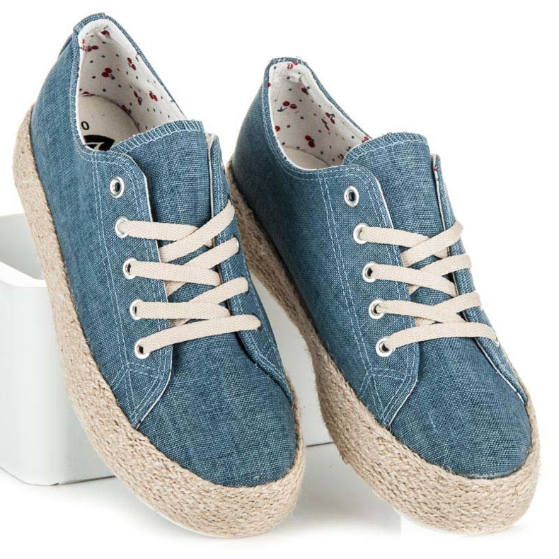 Kylie Espadrile na platformi plava 1