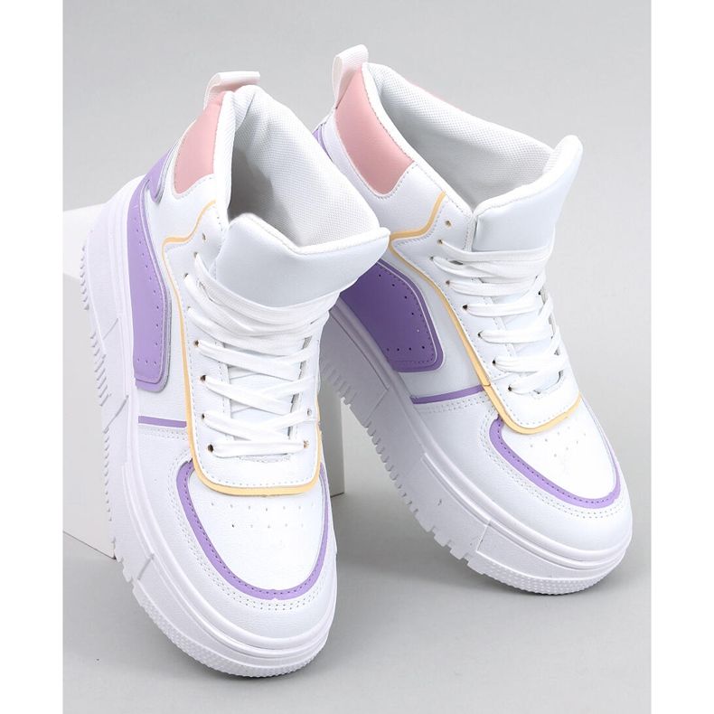 BM Storm WHITE / PURPLE visoke tenisice bijela 1