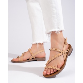 W. Potocki Crne rimske sandale s nitnama Potocki crno 1