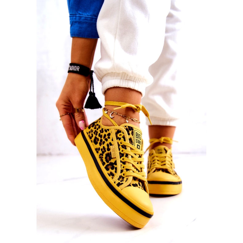 Ženske tenisice Pantera Big Star JJ274616 žute žuta boja 2