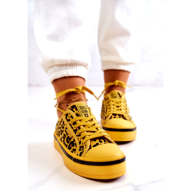 Ženske tenisice Pantera Big Star JJ274616 žute žuta boja 6