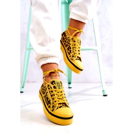 Ženske tenisice Pantera Big Star JJ274616 žute žuta boja 7