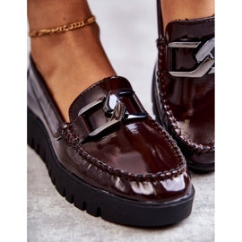 Sergio Leone Lakirane mokasine na bordo Kjersti platformi crvena 4