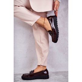 Sergio Leone Lakirane mokasine na bordo Kjersti platformi crvena 6