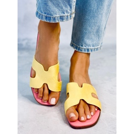 Kalani Žute ženske papuče žuta boja 2