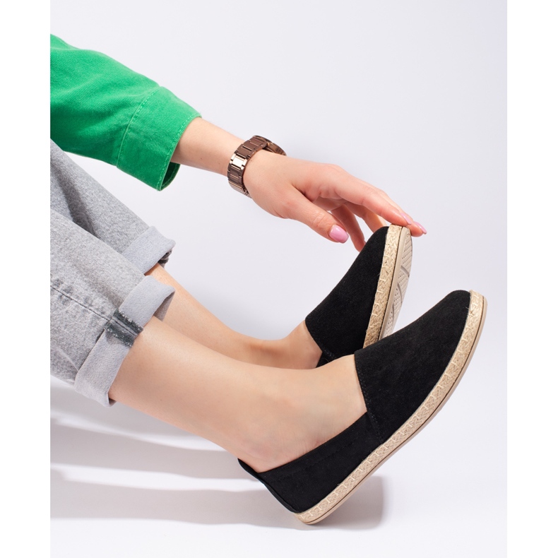 W. Potocki Ženske crne antilop espadrile Potocki crno 2