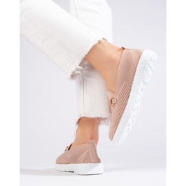 Ženski slip on tkanina Shelovet puder roza ružičasta 1