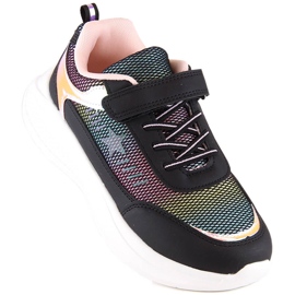 Evento Miss❤E djevojačke crne sportske cipele na čičak crna 1