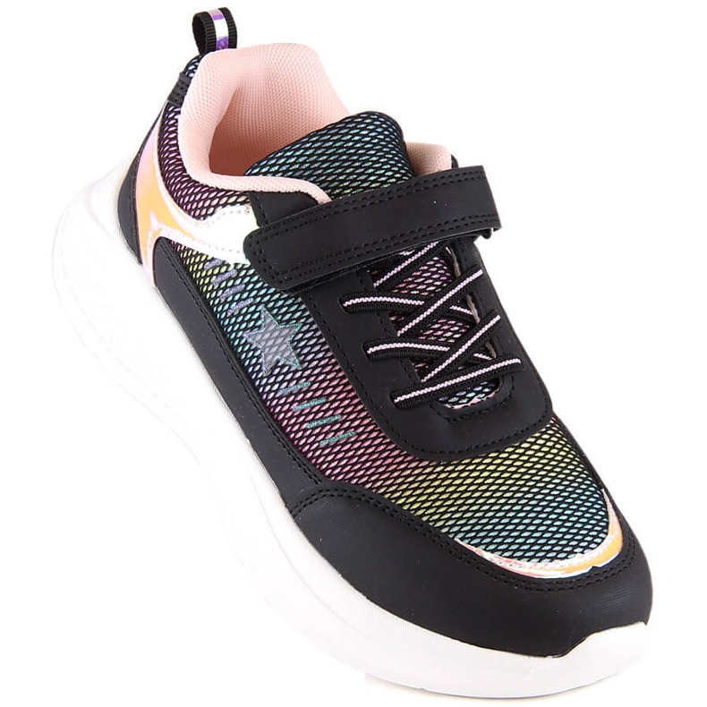 Evento Miss❤E djevojačke crne sportske cipele na čičak crno 1