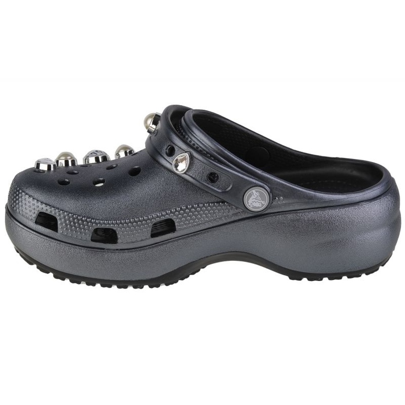 Crocs Classic Platform Crystals Pearls Clog W 208342-001 siva 1